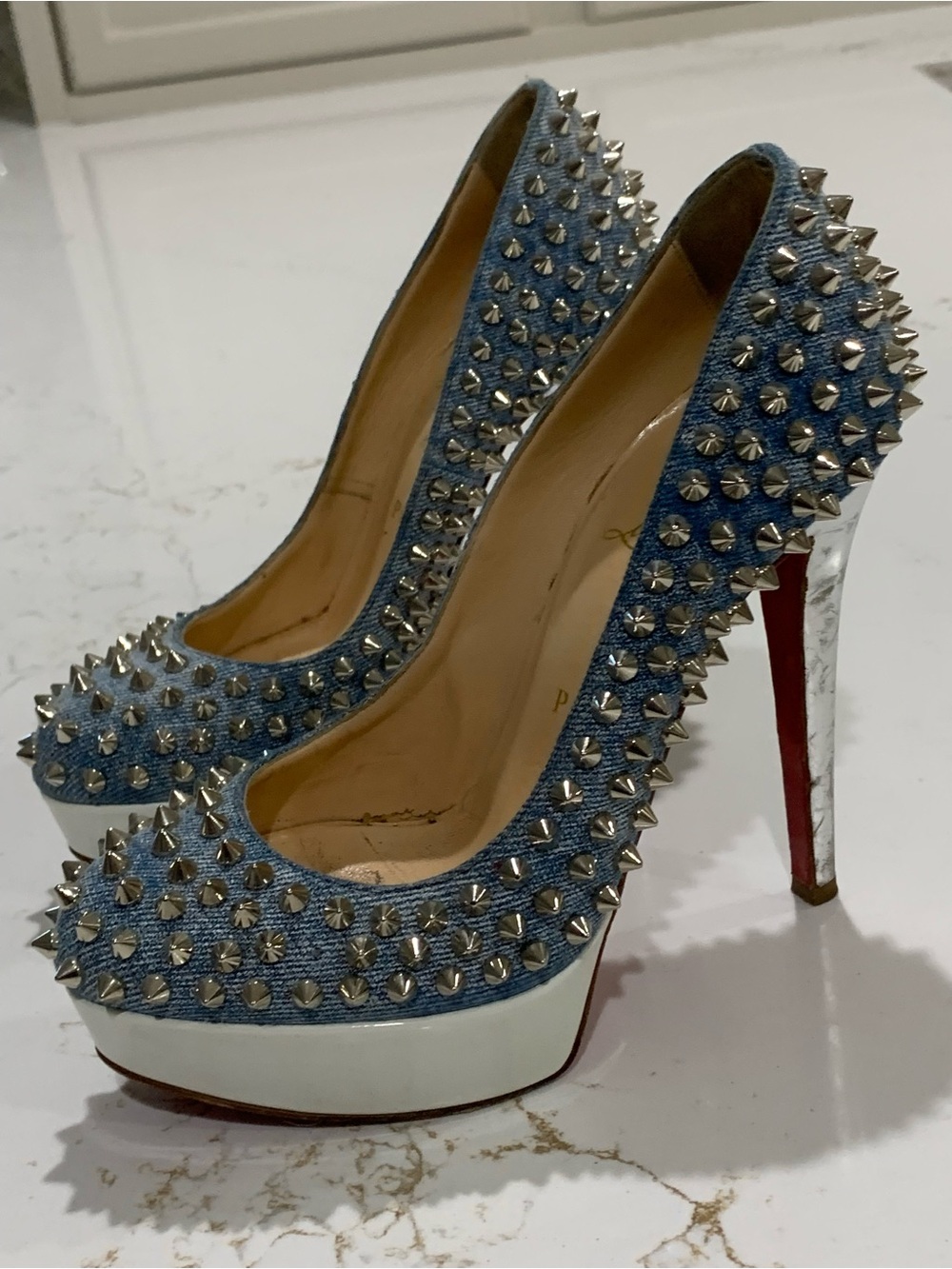 Christian Louboutin Bianca Spike Pumps EU 36.5